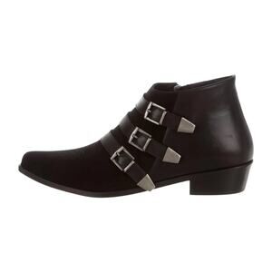 Anine Bing Women’s Black Emma Moto Leather Ankle Boots 39